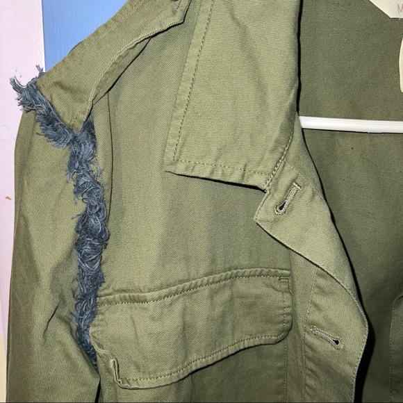 Matilda Jane Moments with you army green letterman jacket - Picture 3 of 4